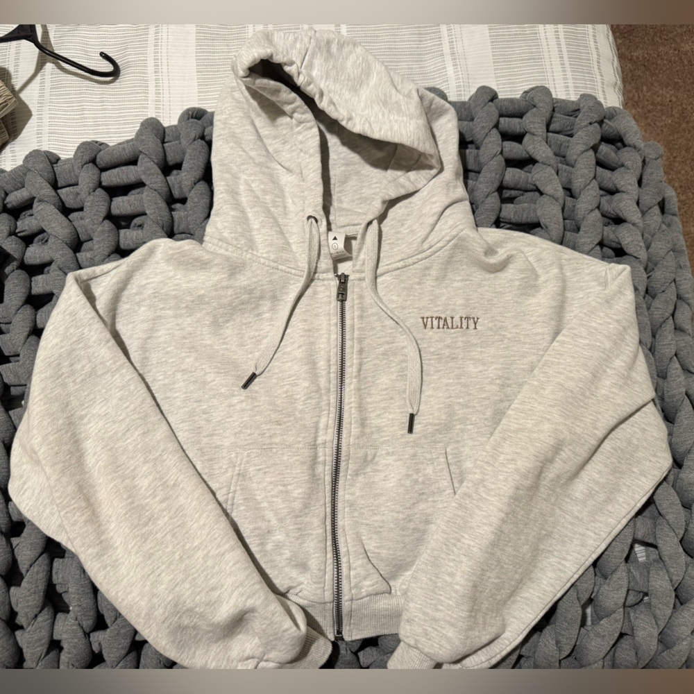 Vitality Women's Gray Zip-Up Hoodie